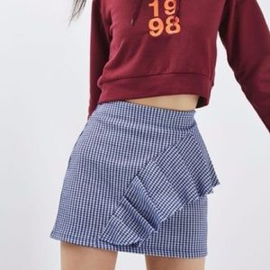 Topshop gingham mini skirt